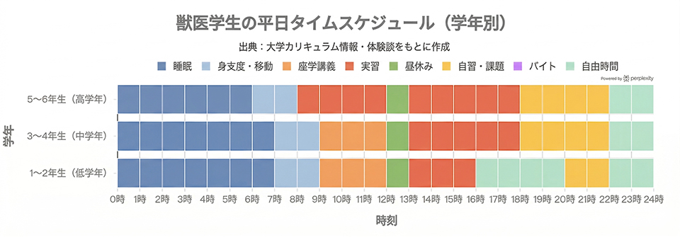 獣医学生の平日タイムスケジュール